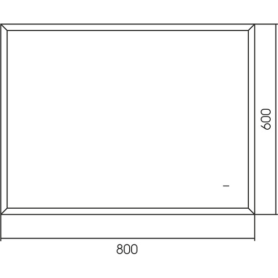 Зеркало Abber See 80 см AG6110SCL-0.8, чёрный фото 3