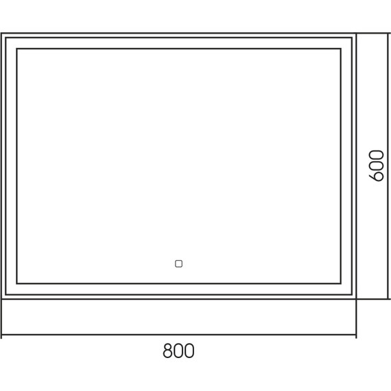 Зеркало Abber See 80 см AG6116S фото 3