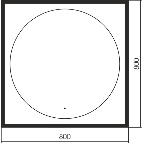 Зеркало Abber See 80 см AG6117SCRB, чёрный фото 3