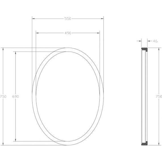 Зеркало Abber Stein 55 см AS6610BR, коричневый фото 2