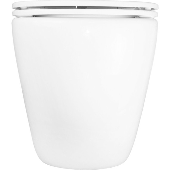 Унитаз приставной безободковый Azario Grado AZ-2141D-UQ1 с тонкой крышкой микролифт (система смыва Торнадо) фото 11