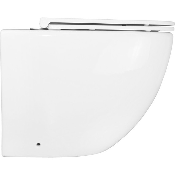 Унитаз приставной безободковый Azario Grado AZ-2141D-UQ1 с тонкой крышкой микролифт (система смыва Торнадо) фото 12