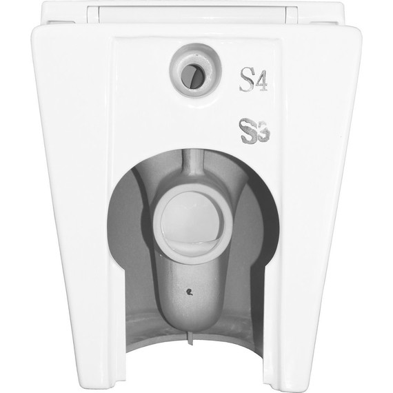 Унитаз приставной безободковый Azario Grado AZ-2141D-UQ1 с тонкой крышкой микролифт (система смыва Торнадо) фото 13