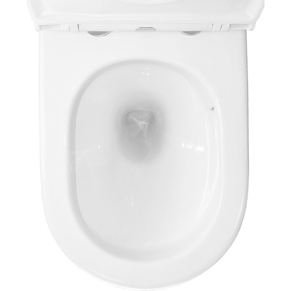 Унитаз приставной безободковый Azario Grado AZ-2141D-UQ1 с тонкой крышкой микролифт (система смыва Торнадо) фото 8