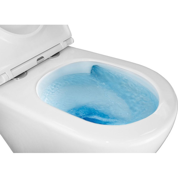 Унитаз приставной безободковый Azario Grado AZ-2141D-UQ1 с тонкой крышкой микролифт (система смыва Торнадо) фото 10