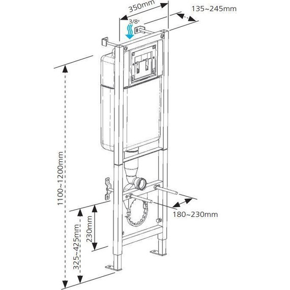 Инсталляция с подвесным унитазом комплект: Cersanit Black IN-BLACK-Cg-w с подвесным безободковым унитазом Niagara Vista NG-9301 сиденье микролифт, крепление, кнопка смыва хром - 12 Инсталляция с подвесным унитазом комплект: Cersanit Black IN-BLACK-Cg-w с подвесным безободковым унитазом Niagara Vista NG-9301 сиденье микролифт, крепление, кнопка смыва хром фото 12