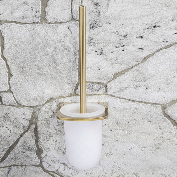 Ёршик для унитаза WasserKraft Aisch K-5927, цвет золото фото 2