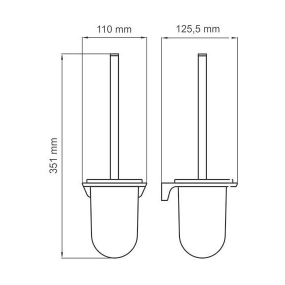 Ёршик для унитаза WasserKraft Aisch K-5927, цвет золото фото 3