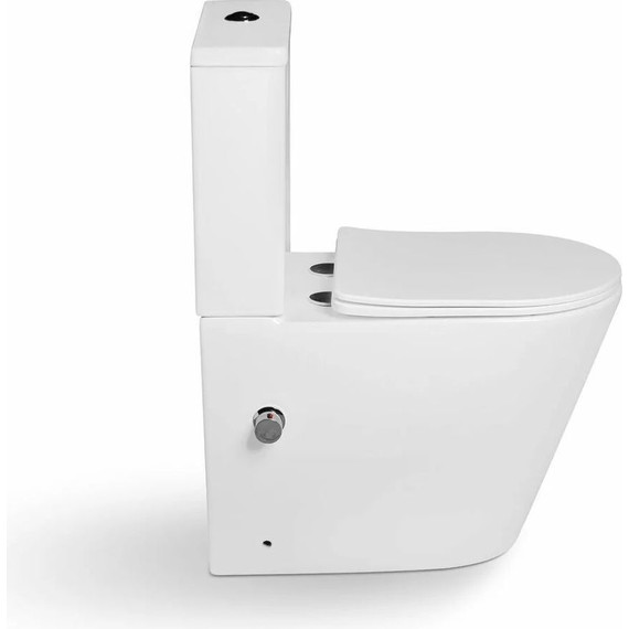 Унитаз-биде безободковый SantiLine SL-5014SM-BD с тонкой крышкой микролифт (с арматурой Geberit) фото 2