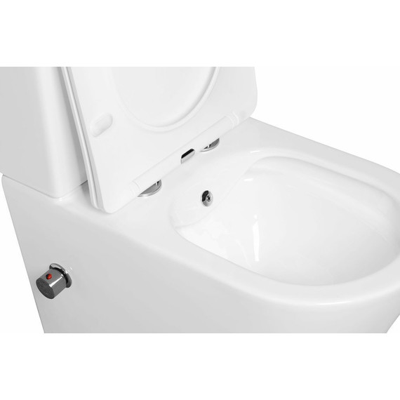 Унитаз-биде безободковый SantiLine SL-5014SM-BD с тонкой крышкой микролифт (с арматурой Geberit) фото 4