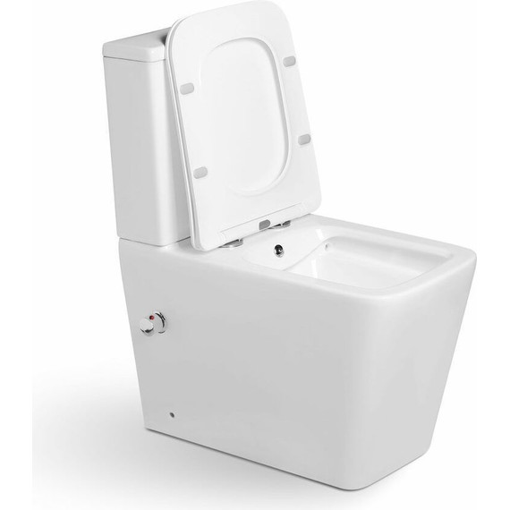 Унитаз-биде безободковый SantiLine SL-5017SM-BD с тонкой крышкой микролифт (с арматурой Geberit) фото 3