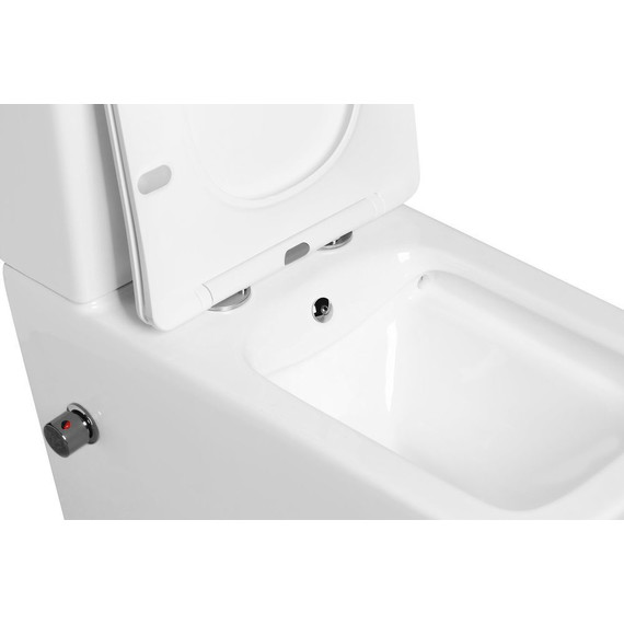 Унитаз-биде безободковый SantiLine SL-5017SM-BD с тонкой крышкой микролифт (с арматурой Geberit) фото 5