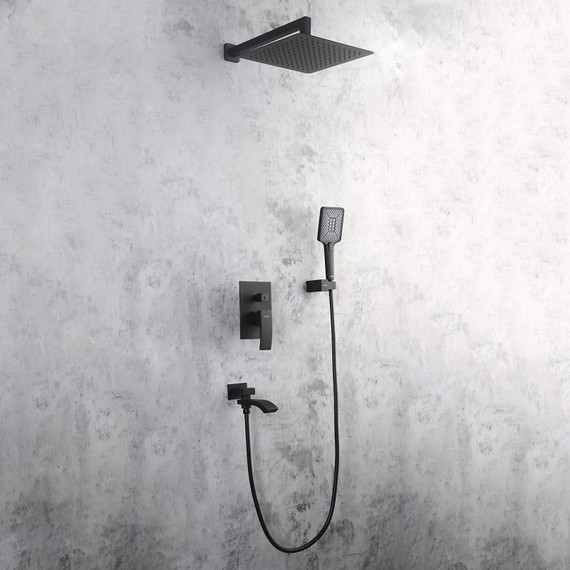 Душевая система для ванны Gappo G7107-6, черный - 2 Душевая система для ванны Gappo G7107-6, черный фото 2