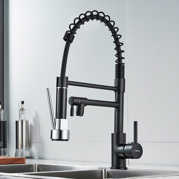 Смеситель для кухни Ledeme L4799B, чёрный фото 3