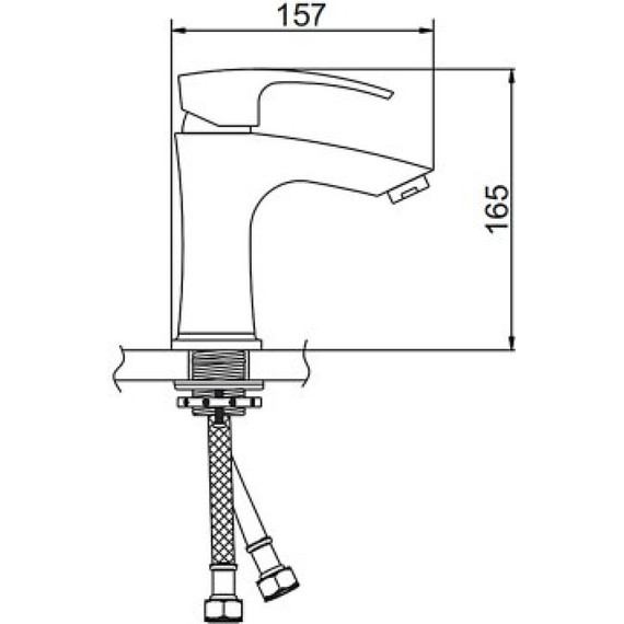 Смеситель для раковины Gerhans K11014D, оружейная сталь, Цвет производителя: оружейная сталь фото 2