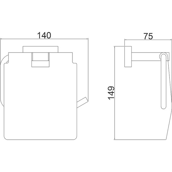 Держатель для туалетной бумаги Belz B90403, цвет вороненая сталь - 2 Держатель для туалетной бумаги Belz B90403, цвет вороненая сталь фото 2