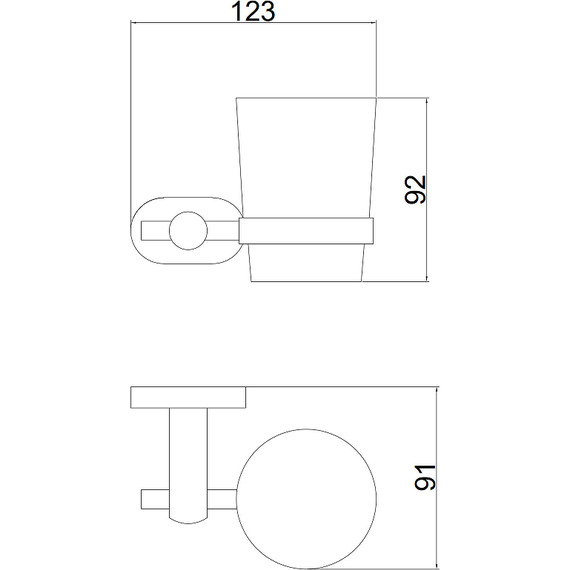 Стакан для зубных щеток Belz B90506, цвет вороненая сталь - 2 Стакан для зубных щеток Belz B90506, цвет вороненая сталь фото 2