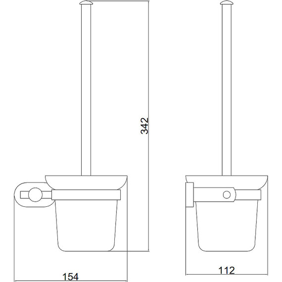 Ёршик для унитаза Belz B90510, цвет вороненая сталь фото 2