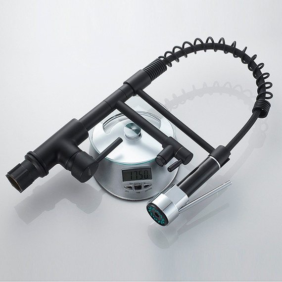 Смеситель для кухни Ledeme L4799B, чёрный фото 11