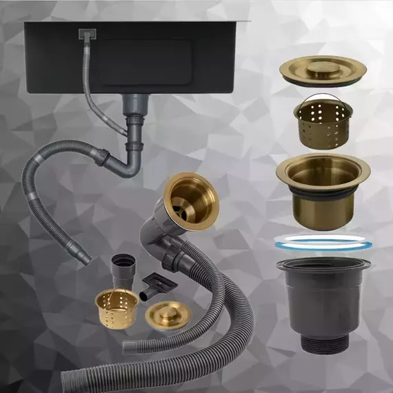 Кухонная мойка Diadonna DS5050G, золото матовое фото 4