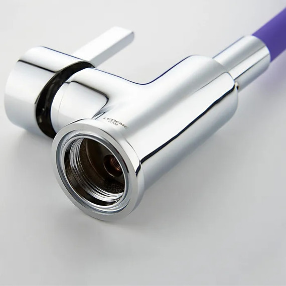 Смеситель для кухни Ledeme L4898-8, хром/фиолетовый фото 5