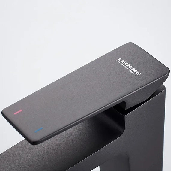 Смеситель для раковины Ledeme L1078U, графит фото 5