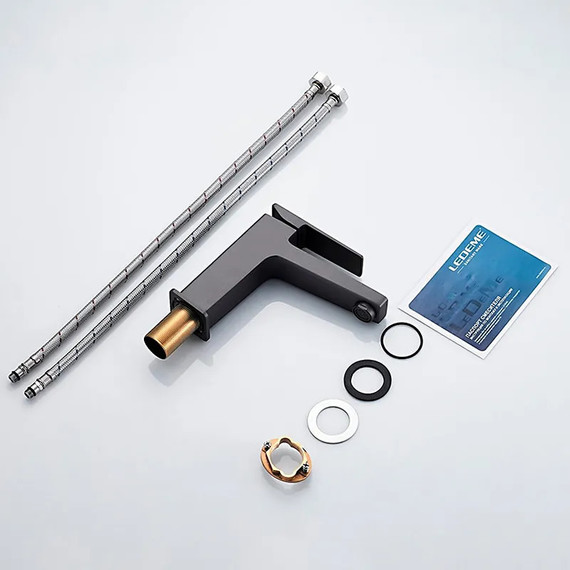 Смеситель для раковины Ledeme L1078U, графит фото 3