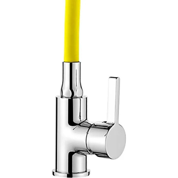 Смеситель для кухни Ledeme L4898-4, хром/жёлтый фото 2