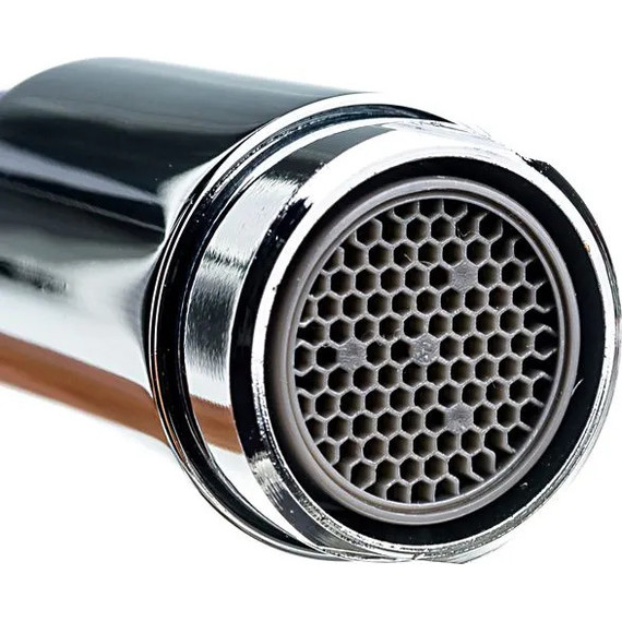 Смеситель для кухни Ledeme L4898-8, хром/фиолетовый фото 3