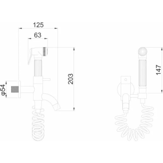 Смеситель для биде Potato P0047 фото 2
