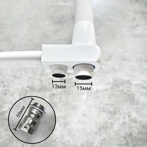 Смеситель для кухни Haiba HB76822-8, белый фото 8