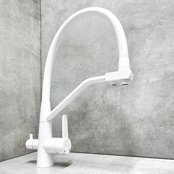 Смеситель для кухни Haiba HB76822-8, белый фото 4