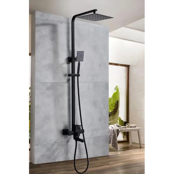 Душевая стойка Haiba HB23803-7, чёрный матовый - 9 Душевая стойка Haiba HB23803-7, чёрный матовый фото 9