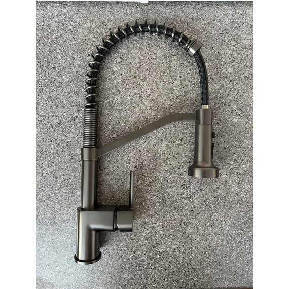 Смеситель для кухни Haiba HB73826-3, оружейная сталь фото 4