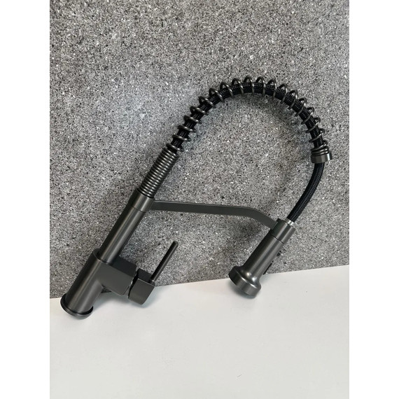 Смеситель для кухни Haiba HB73826-3, оружейная сталь фото 6