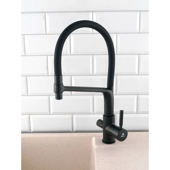 Смеситель для кухни Diadonna D49-19028BL, чёрный, Цвет производителя: чёрный - 2 Смеситель для кухни Diadonna D49-19028BL, чёрный, Цвет производителя: чёрный фото 2