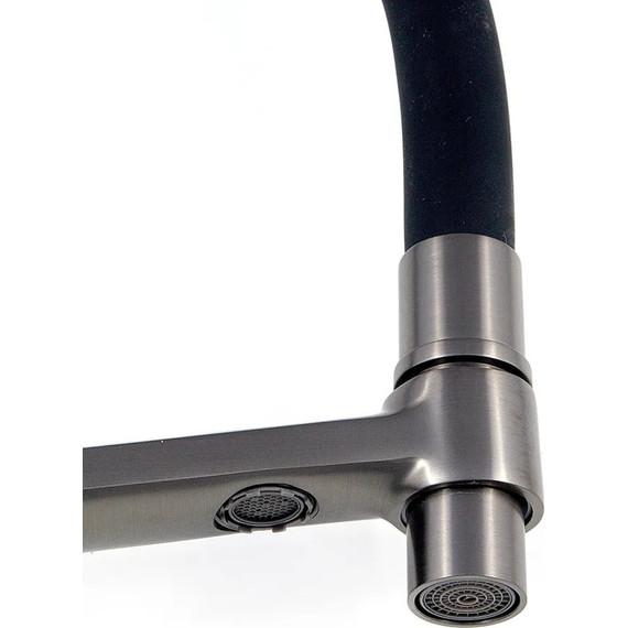 Смеситель для кухни Diadonna D49-19028QH, серый графит, Цвет производителя: оружейная сталь фото 2