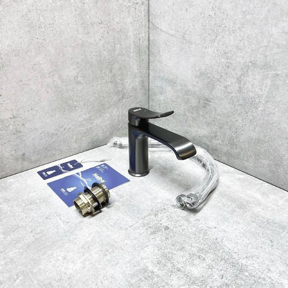 Смеситель для раковины Haiba HB10553-3, графит фото 4