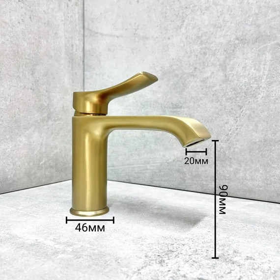 Смеситель для раковины Haiba HB10553-5, золото фото 7