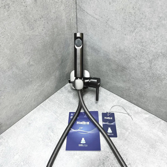 Гигиенический душ Haiba HB5518-3, оружейная сталь фото 5