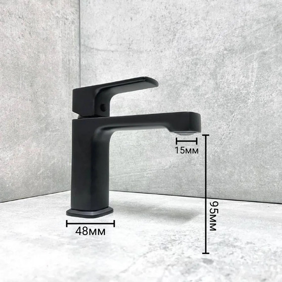 Смеситель для раковины Haiba HB10512-7, чёрный - 9 Смеситель для раковины Haiba HB10512-7, чёрный фото 9