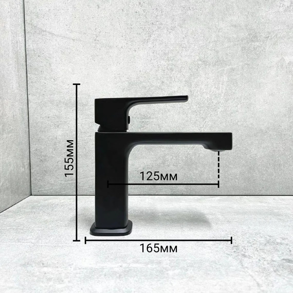 Смеситель для раковины Haiba HB10512-7, чёрный - 8 Смеситель для раковины Haiba HB10512-7, чёрный фото 8