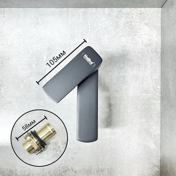 Смеситель для раковины Haiba HB10512-7, чёрный - 10 Смеситель для раковины Haiba HB10512-7, чёрный фото 10