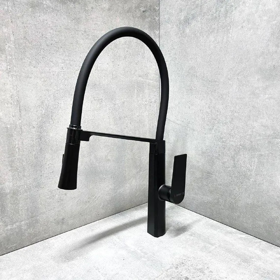 Смеситель для кухни Haiba HB73827-7, чёрный фото 2