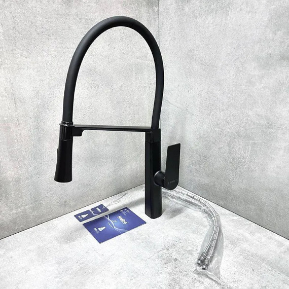 Смеситель для кухни Haiba HB73827-7, чёрный фото 4