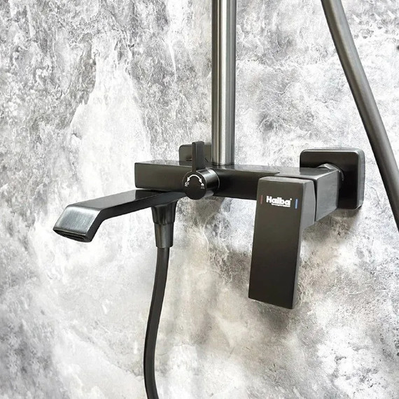 Душевая стойка Haiba HB24575-3, графит - 3 Душевая стойка Haiba HB24575-3, графит фото 3