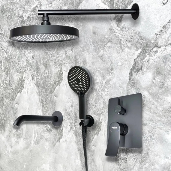 Душевая система для ванны Haiba HB80553-7, чёрный фото 2