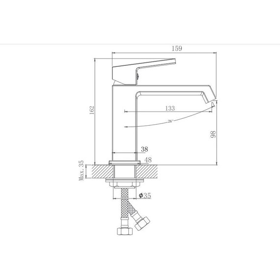 Смеситель для раковины Haiba HB10575-8, белый фото 8