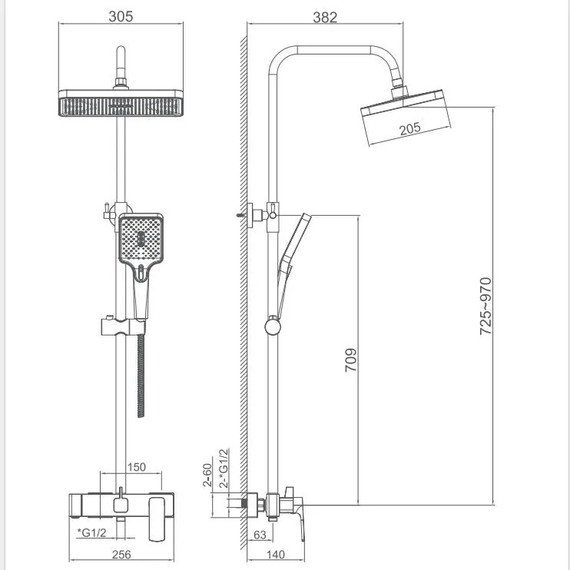 Душевая стойка Haiba HB24512 - 10 Душевая стойка Haiba HB24512 фото 10