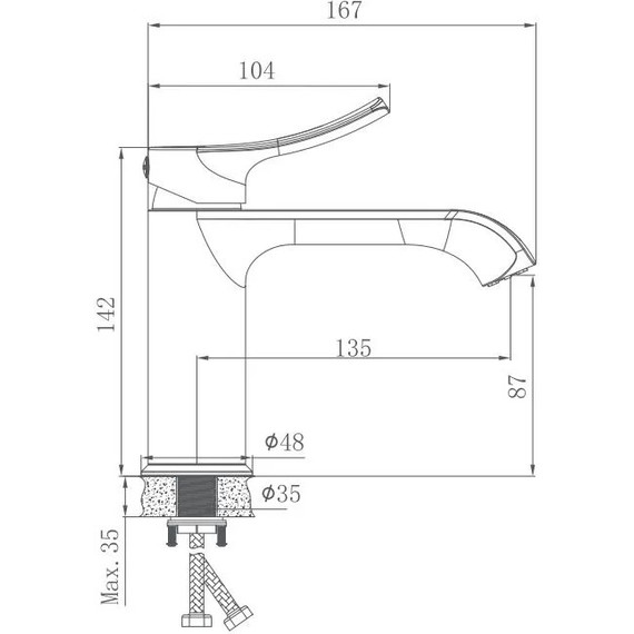 Смеситель для раковины Haiba HB10553 фото 6